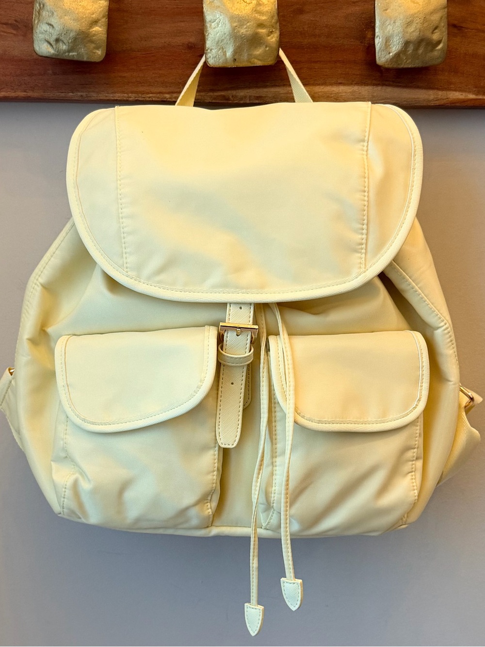 Year of Ours Buttercream Backpack Utility Athleisure Drawstring